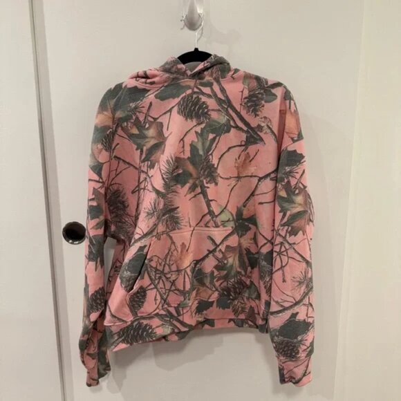 URBAN OUTFITTERS BDG Pink Real Tree Hoodie, LIKE NEW, Size: Mens XS (Womens S) - Picture 1 of 6